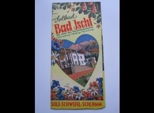 C2106/ Solbad Bad Ischl Salzkammergut Prospekt mit Unterkunftsverzeichnis 1957 